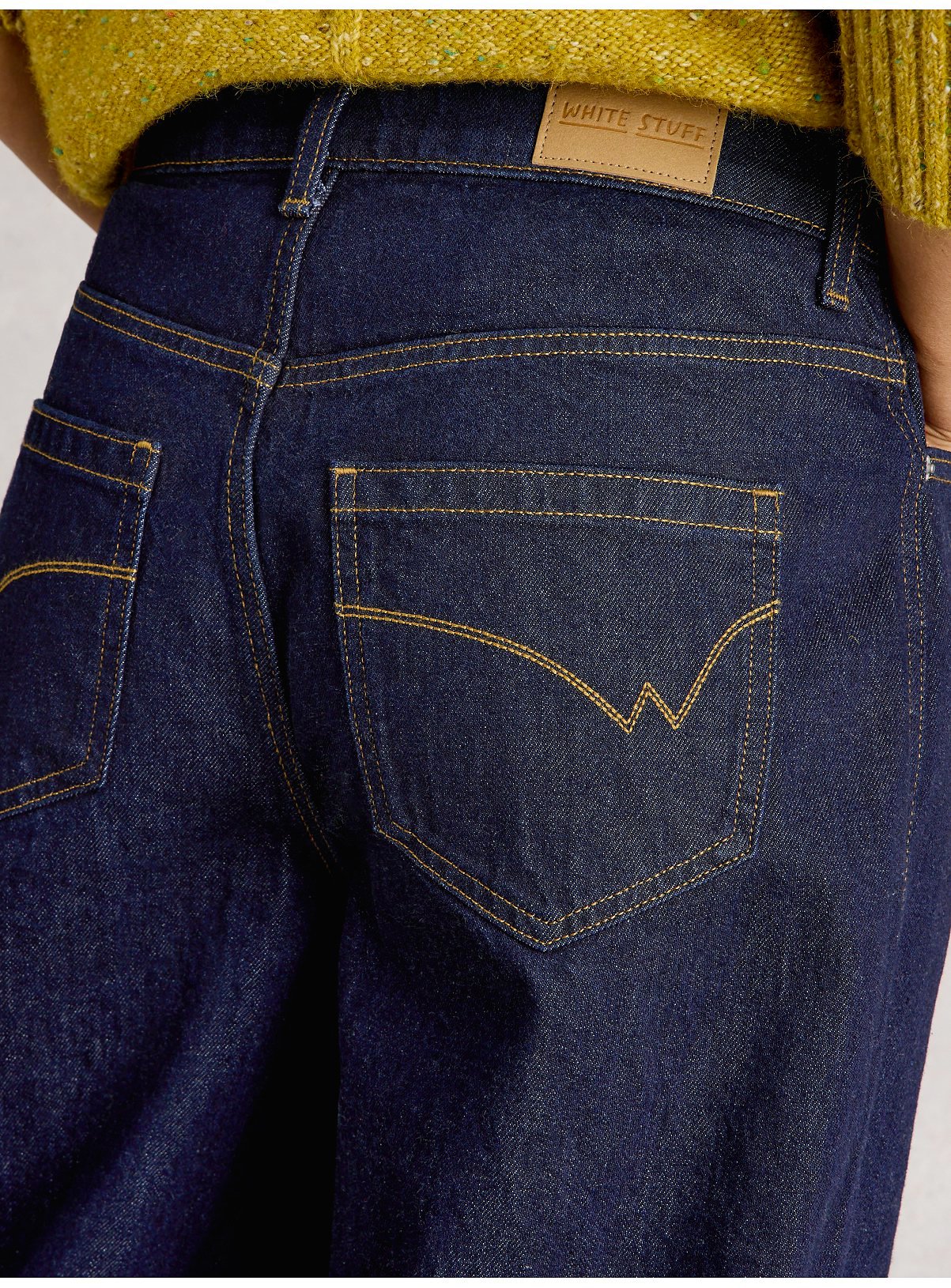 WHITE STUFF Aubrey Barrel Leg Jean Dark Denim 10 - Image 4 thumbnail